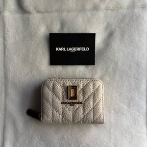 Karl Lagerfeld Quilted Cream Lafayette Wallet
